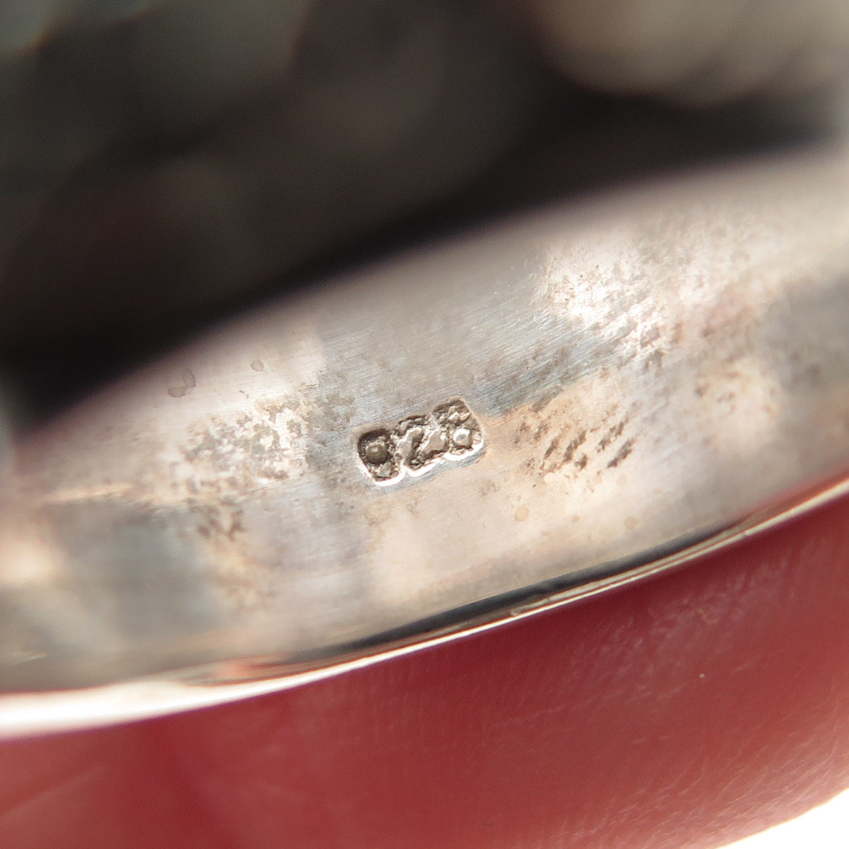 925 Sterling Silver Vintage Dragon Oxidized Rotating Band Ring Size 7.75