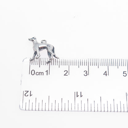 SHUBE 925 Sterling Silver Vintage Dog Minimalist Charm Pendant