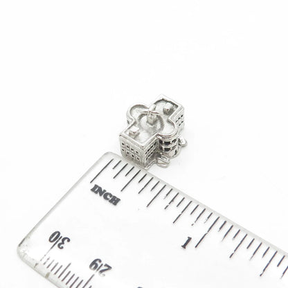 925 Sterling Silver Vintage United States White House Charm Pendant