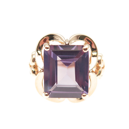 Ross Simons 925 Sterling Gold Plated Lab-Created Peacock Sapphire Ring Size 5