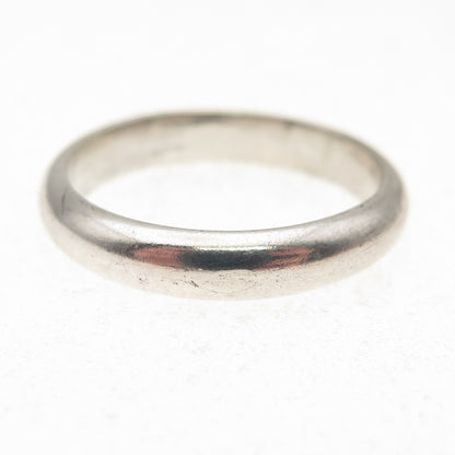 925 Sterling Silver Vintage Classic Wedding Band Ring Size 9.75