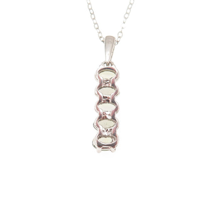 Chuck Clemency 925 Sterling Silver Real Green Amethyst Cable Chain Necklace 20"