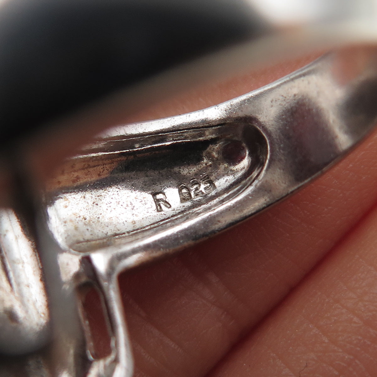 925 Sterling Silver Vintage Real Carnelian Modernist Ring Size 10