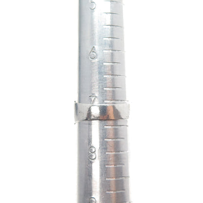 18K Gold & 950 Silver Vintage Real Mother-of-Pearl Modernist Ring Size 7.25