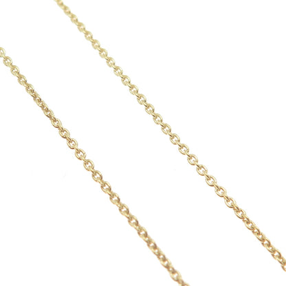 925 Sterling Silver Gold Plated Italy Cable Chain Necklace 16-17"