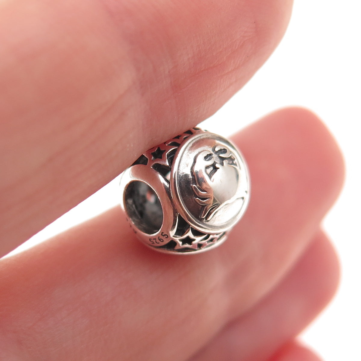 Pandora 925 Sterling Silver Cancer Zodiac Sign Slide Bead Charm