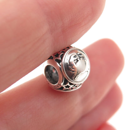 Pandora 925 Sterling Silver Cancer Zodiac Sign Slide Bead Charm