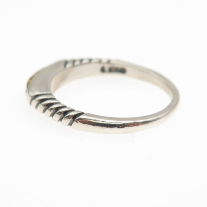 Carolyn Pollack 925 Sterling Silver Vintage Real MOP Inlay Stackable Ring Size 7