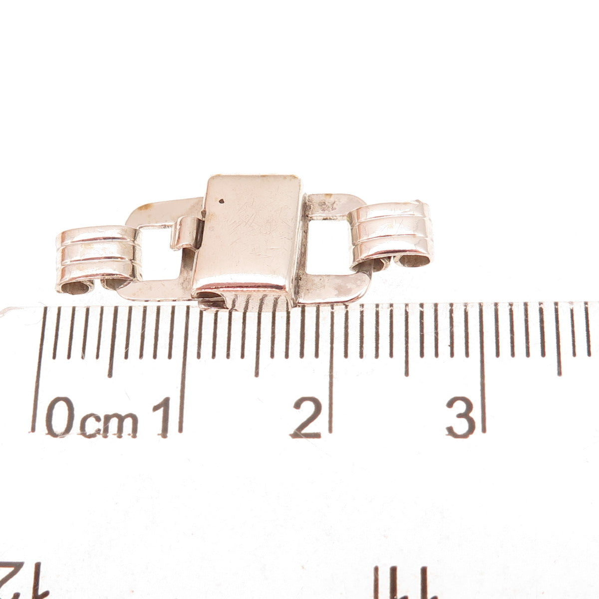 925 Sterling Silver Vintage Bracelet / Necklace Box Lock Clasp