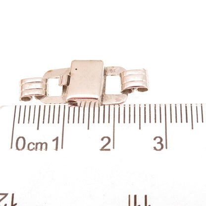 925 Sterling Silver Vintage Bracelet / Necklace Box Lock Clasp
