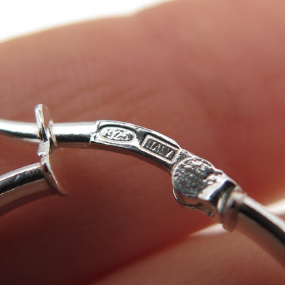 925 Sterling Silver Italy Hoop Earrings