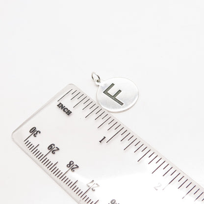 925 Sterling Silver Letter "F" Initial Charm Pendant