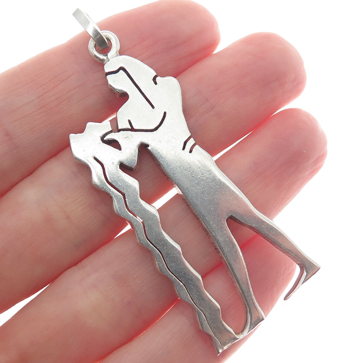 800 Silver Vintage Egyptian God Nu Pendant