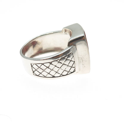 PHLD PlayHardLookDope 925 Sterling Silver Real Coral Ring Size 12.25