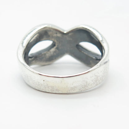 925 Sterling Silver Vintage Infinity Ring Size 8.25
