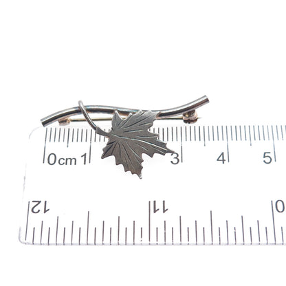 BOND BOYD 925 Sterling Silver Vintage Grape Leaf Pin Brooch