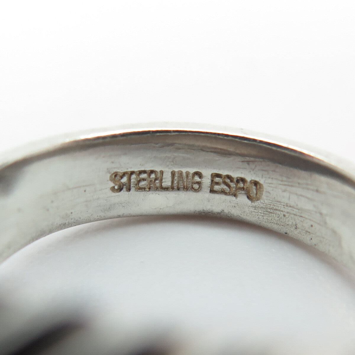 J. ESPOSITO 925 Sterling Silver Vintage Ribbed Ring Size 6.25