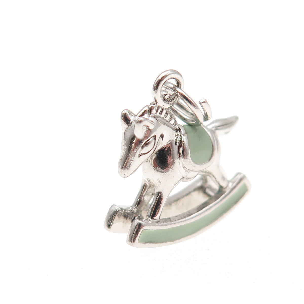Ross Simons 925 Sterling Silver Enamel Rocking Horse 3D Charm Pendant