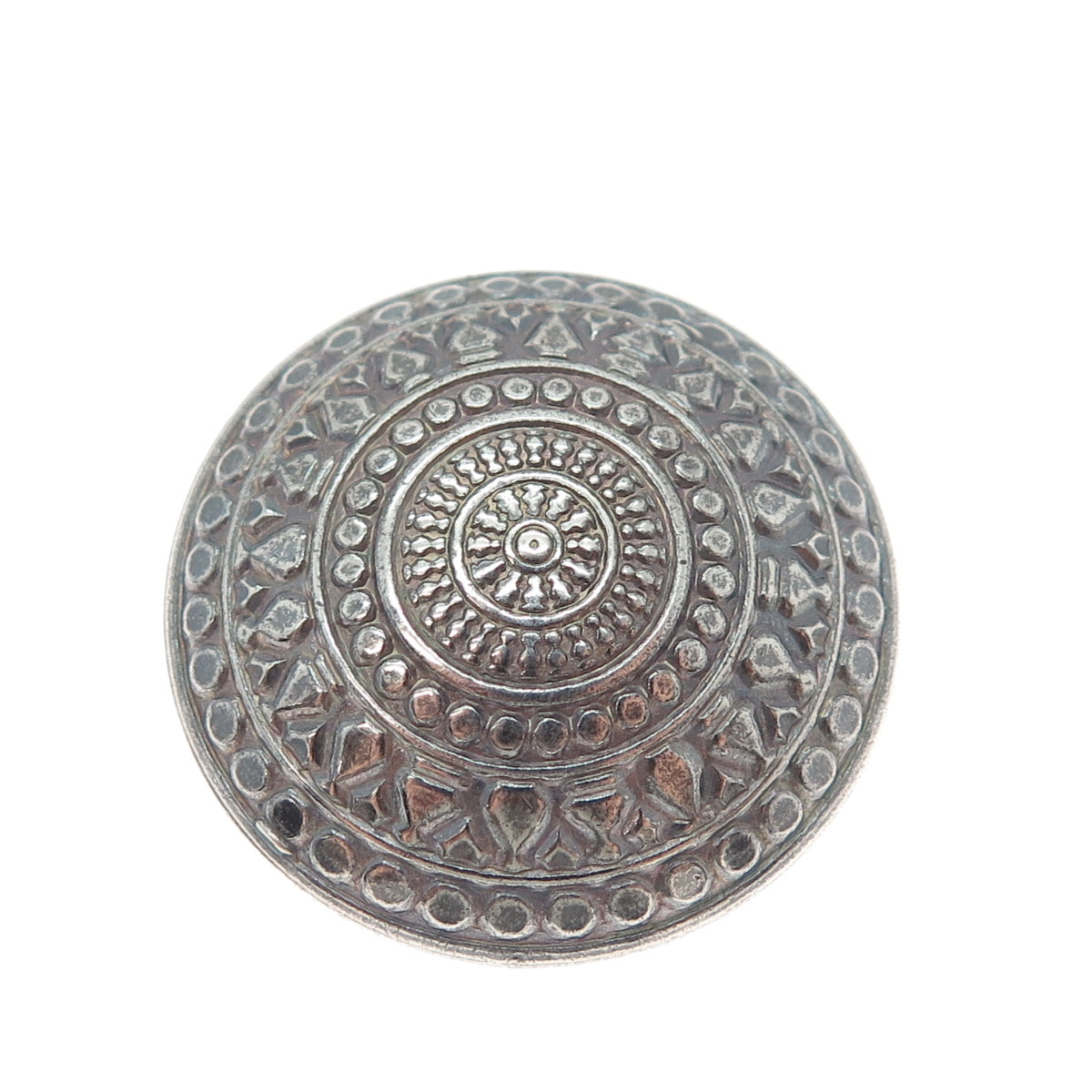 KELT 925 Sterling Silver Vintage Celtic Shield Oxidized Pin Brooch