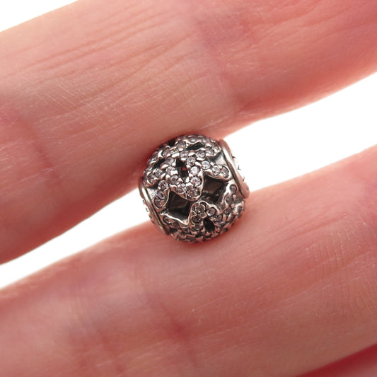 Pandora 925 Sterling Silver C Z Essence Appreciation Slide Bead Charm