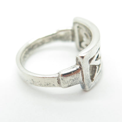 925 Sterling Silver Vintage Celtic Knot Ring Size 5.25