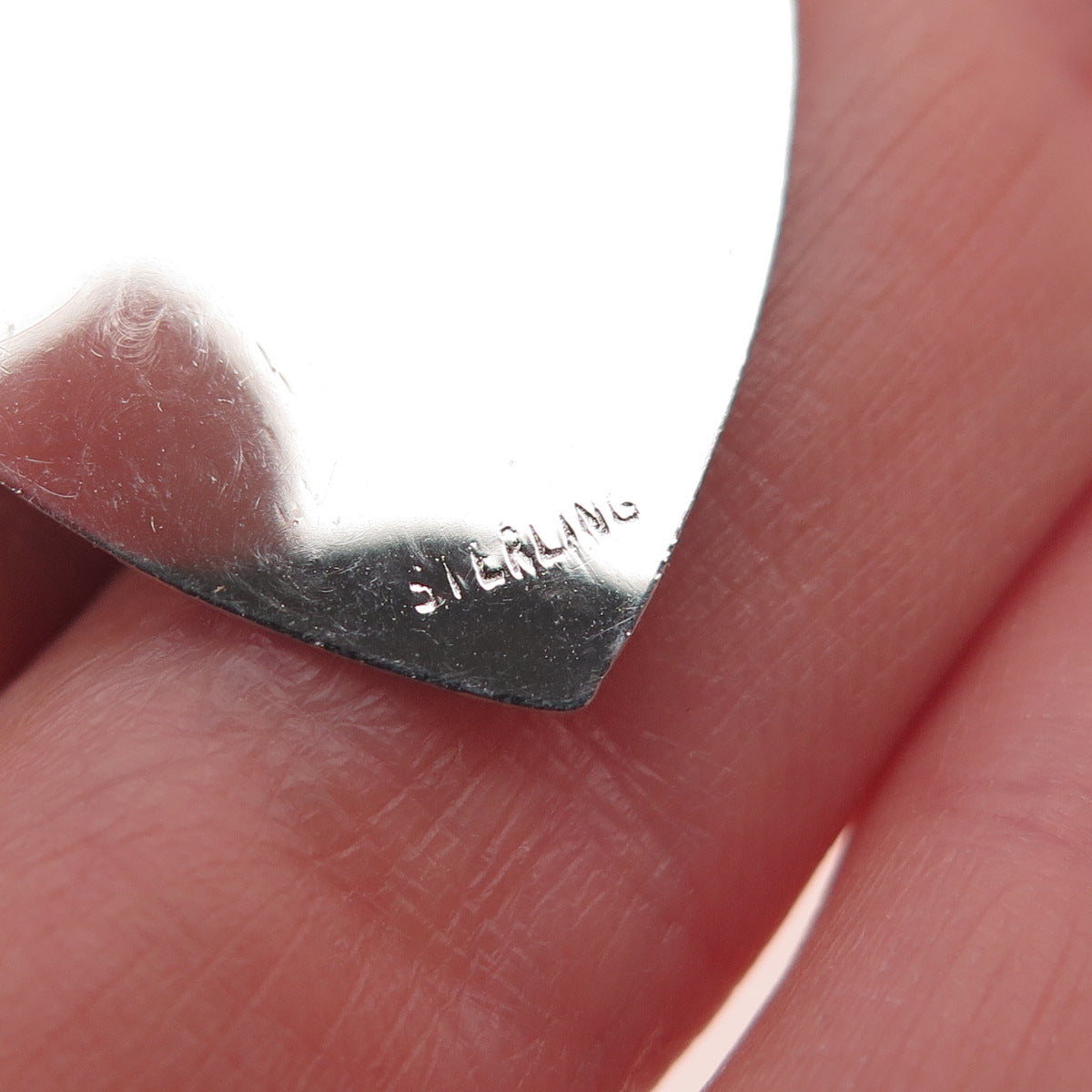 925 Sterling Silver Vintage Rhinestone Baby Shoes Heart Charm Pendant