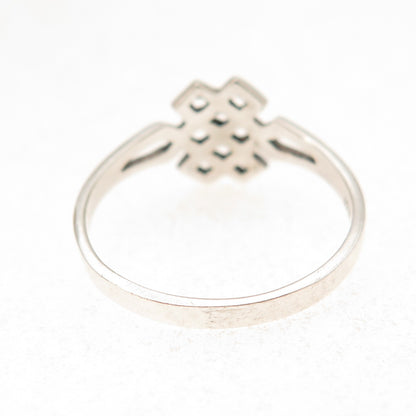 925 Sterling Silver Vintage Celtic Knot Oxidized Ring Size 6.75