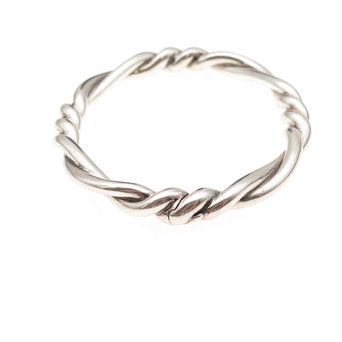 David Yurman 925 Sterling Silver Vintage Continuance Center Twist Bracelet 6.75"