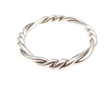 David Yurman 925 Sterling Silver Vintage Continuance Center Twist Bracelet 6.75"