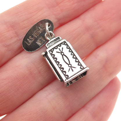 Maisels Indian Old Pawn 925 Sterling Vintage Slot Machine Casino 3D Mini Pendant