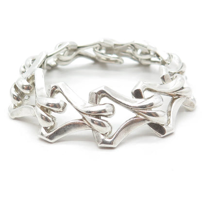 925 Sterling Silver Vintage Rare Link Bracelet 6.75"