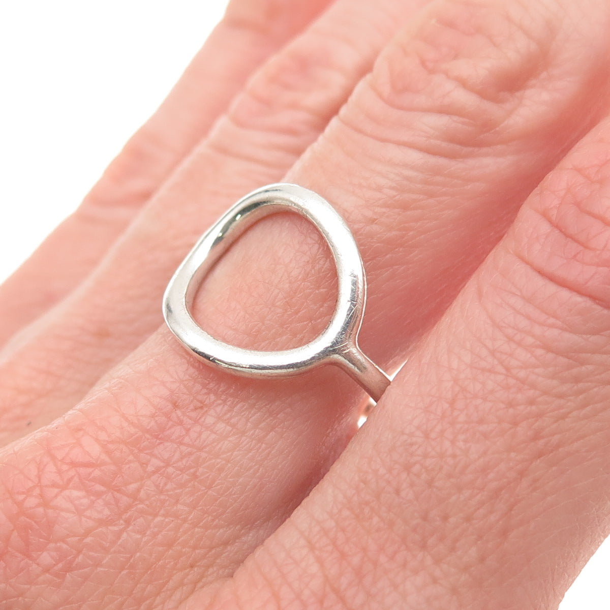 Silpada 925 Sterling Silver Vintage Karma Open Circle Ring Size 10