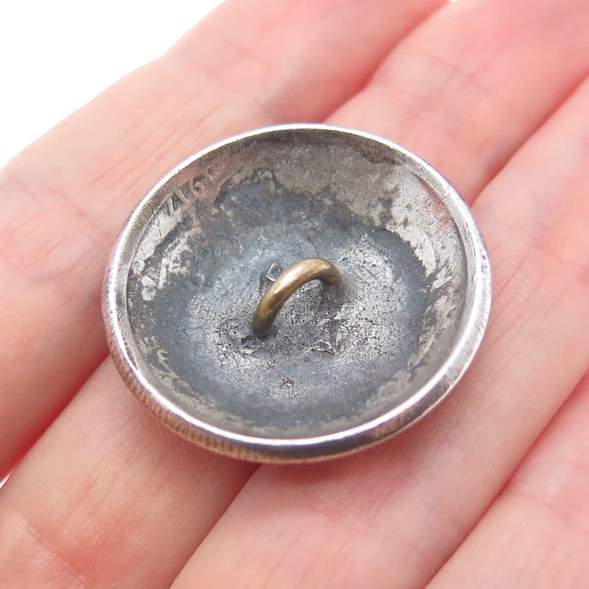 900 Silver Antique 1917 Walking Liberty US Half Dollar Coin Button