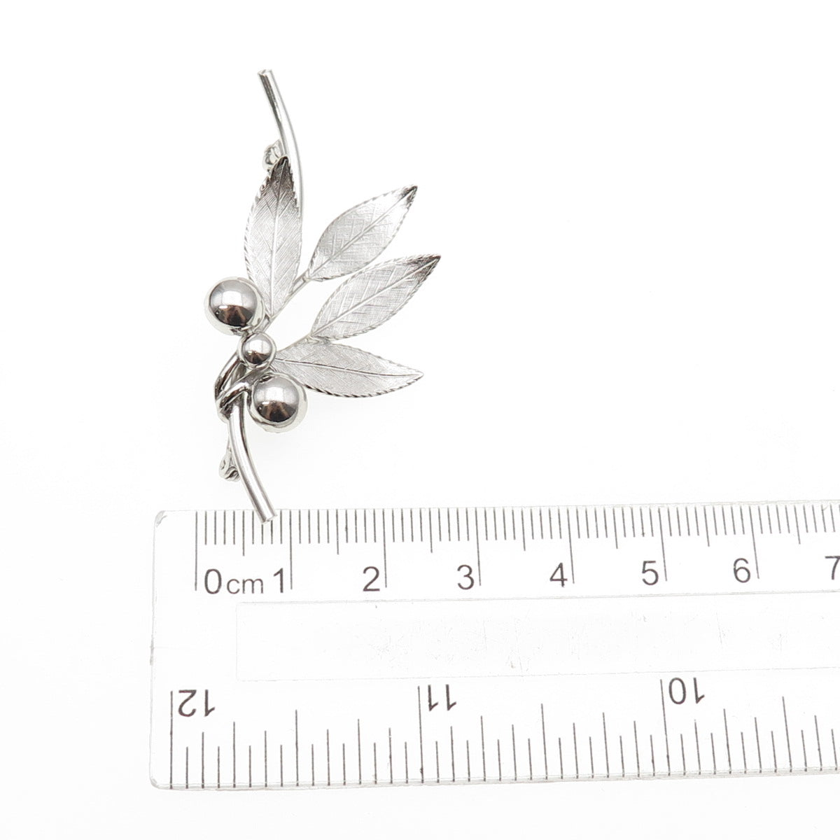 BOND BOYD 925 Sterling Silver Antique Art Deco Floral Pin Brooch