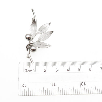 BOND BOYD 925 Sterling Silver Antique Art Deco Floral Pin Brooch