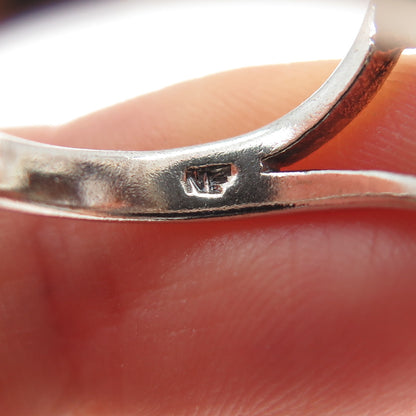 CHAPAL ZENRAY 925 Sterling Silver Vintage Family Hearts Oxidized Ring Size 8
