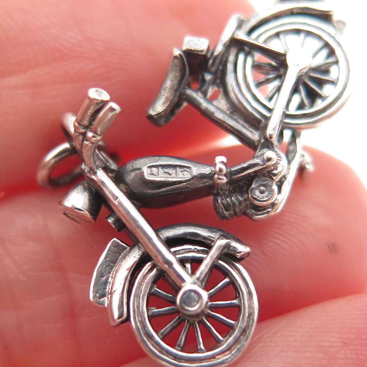 Payton Pepper & Sons Sterling Vintage 1971 Birmingham Motorcycle Charm Pendant