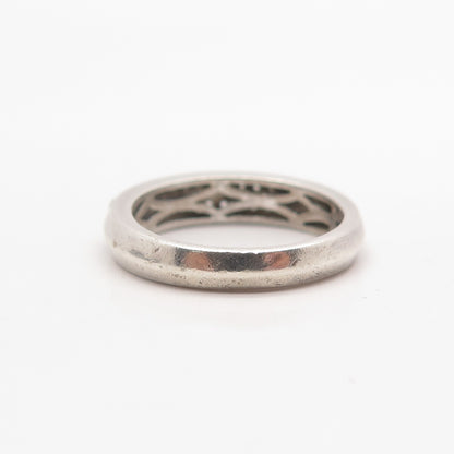 925 Sterling Silver Pave C Z Ring Size 7