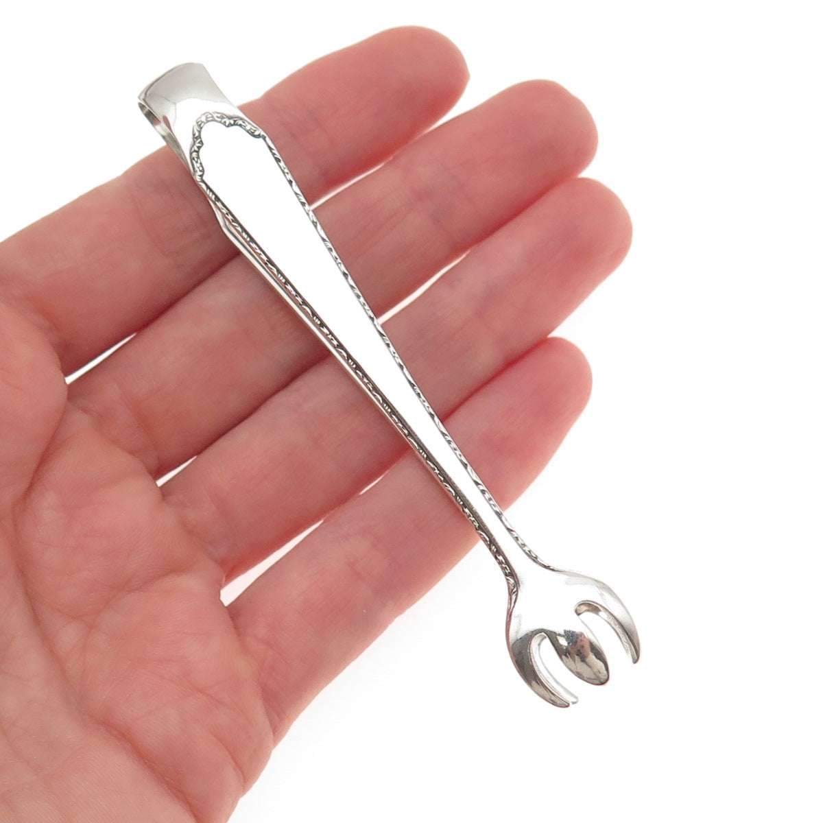 Lunt 925 Sterling Silver Antique Art Deco 1921 Treasure Sugar Tongs
