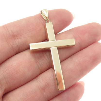 14K Yellow Gold Cross Religious Charm Pendant