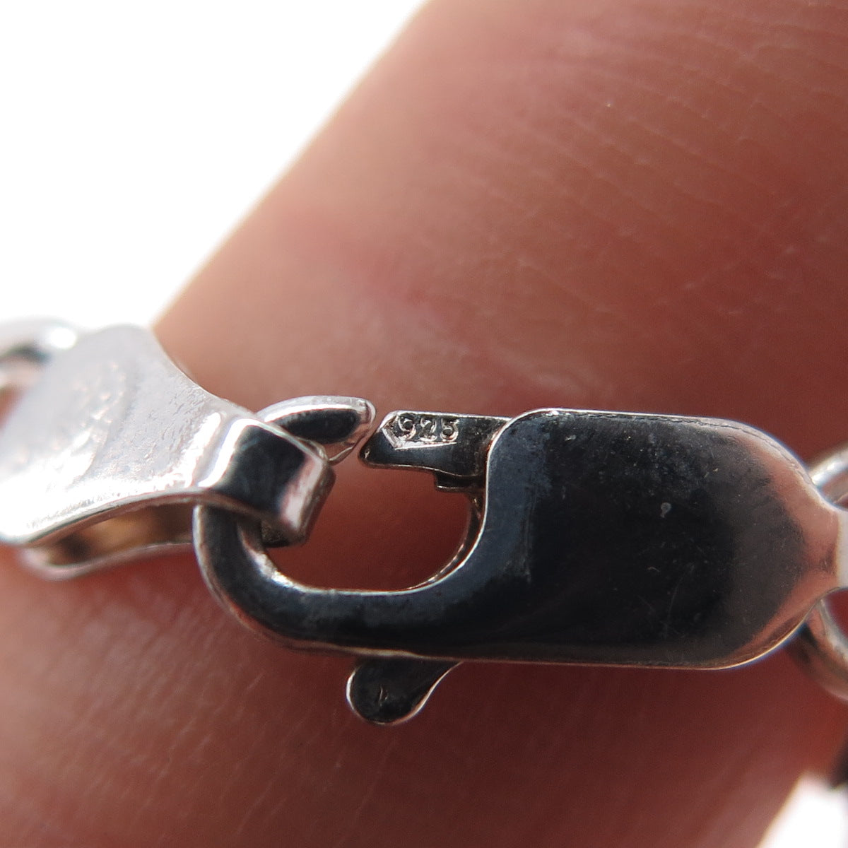 925 Sterling Silver Vintage Italy Figaro Chain Necklace 24"