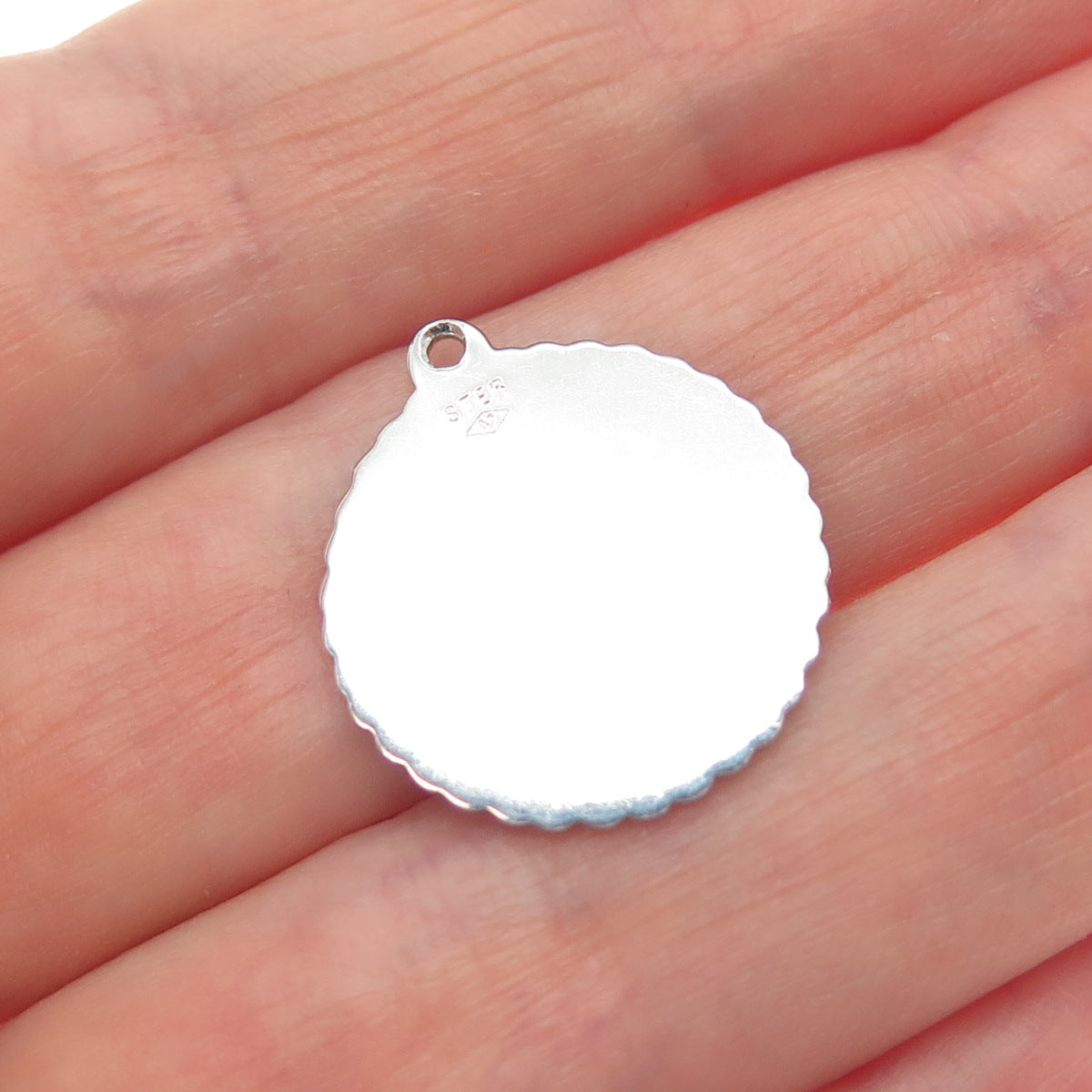 MARATHON 925 Sterling Silver Vintage Holy Communion Minimalist Charm Pendant