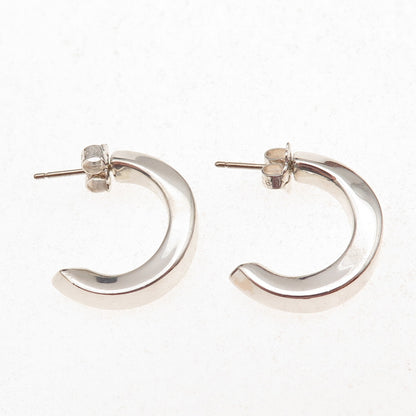 Tiffany & Co. 925 Sterling Silver Vintage Twisted Hoop Earrings