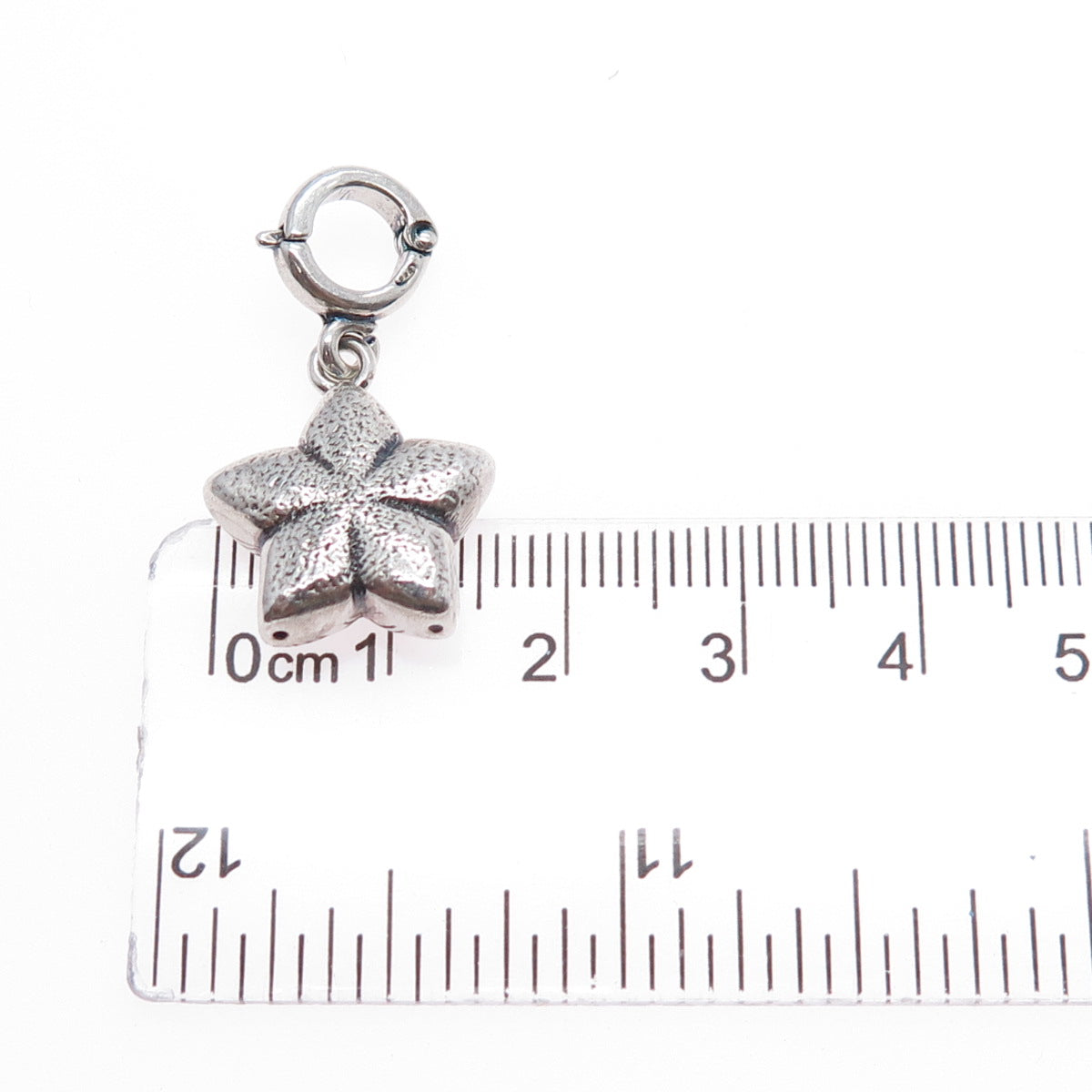 925 Sterling Silver Vintage Star Charm Pendant