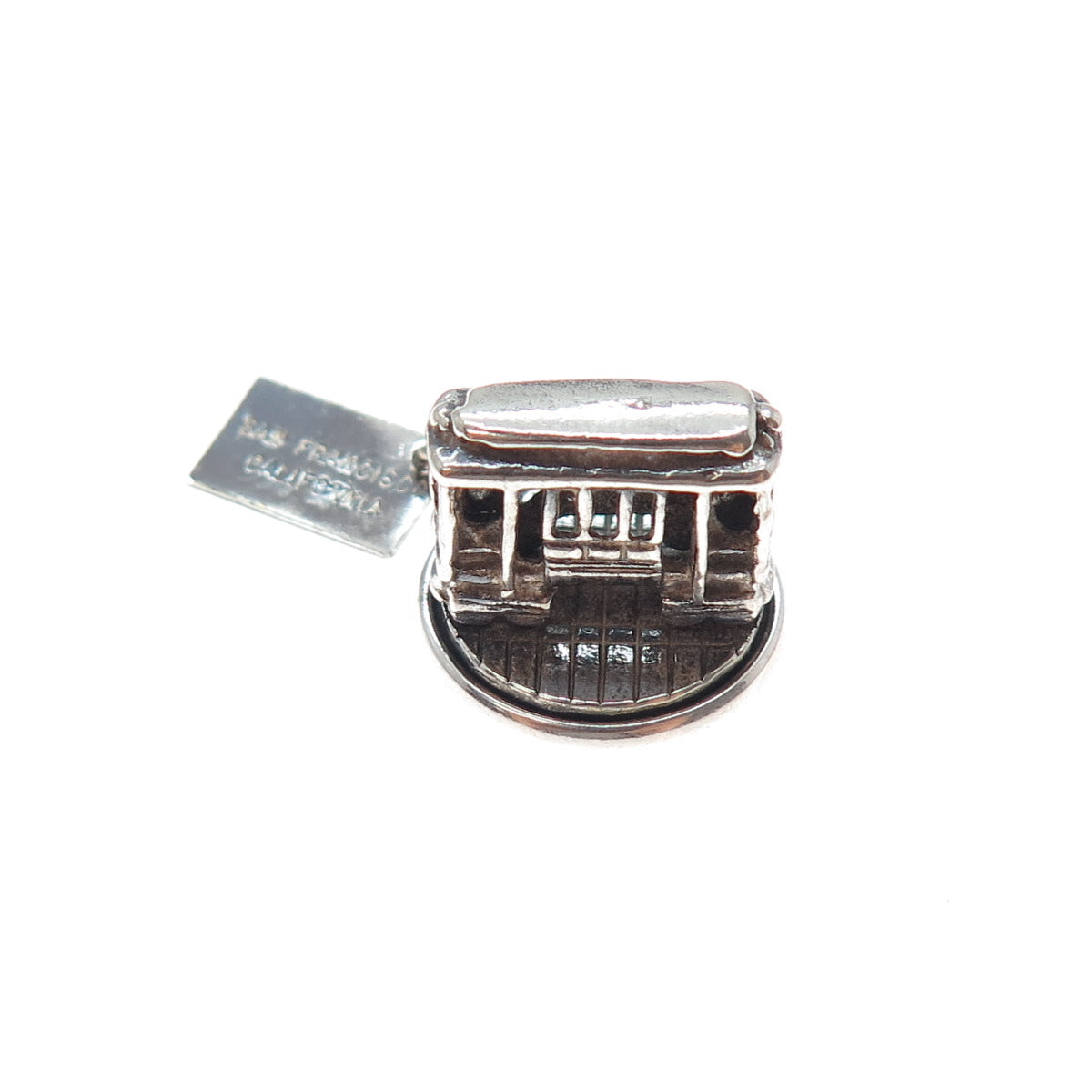 BELL TRADING 925 Sterling Silver Vintage SF Cable Car Mini 3D Charm Pendant