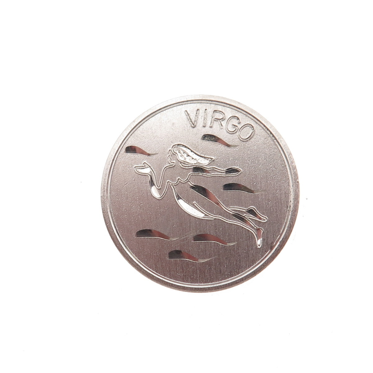 A & Z Hayward 925 Sterling Silver Vintage Engraved Virgo Zodiac Sign Pin Brooch