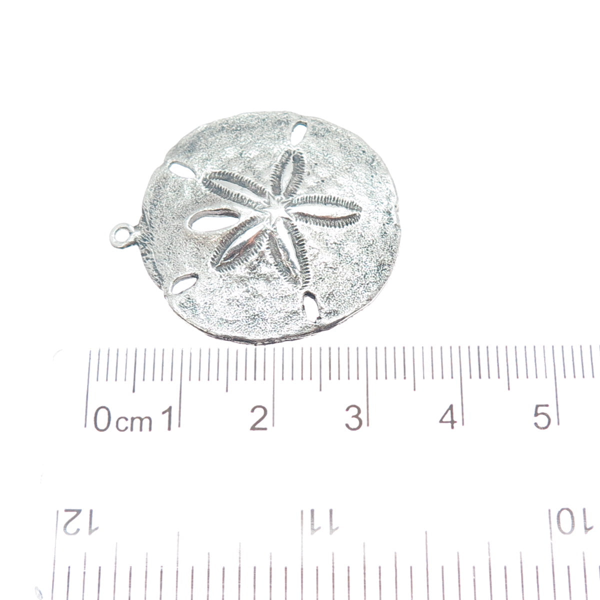 J & C FERRARA CO INC 925 Sterling Silver Vintage Sand Dollar Oxidized Pendant