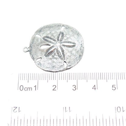 J & C FERRARA CO INC 925 Sterling Silver Vintage Sand Dollar Oxidized Pendant