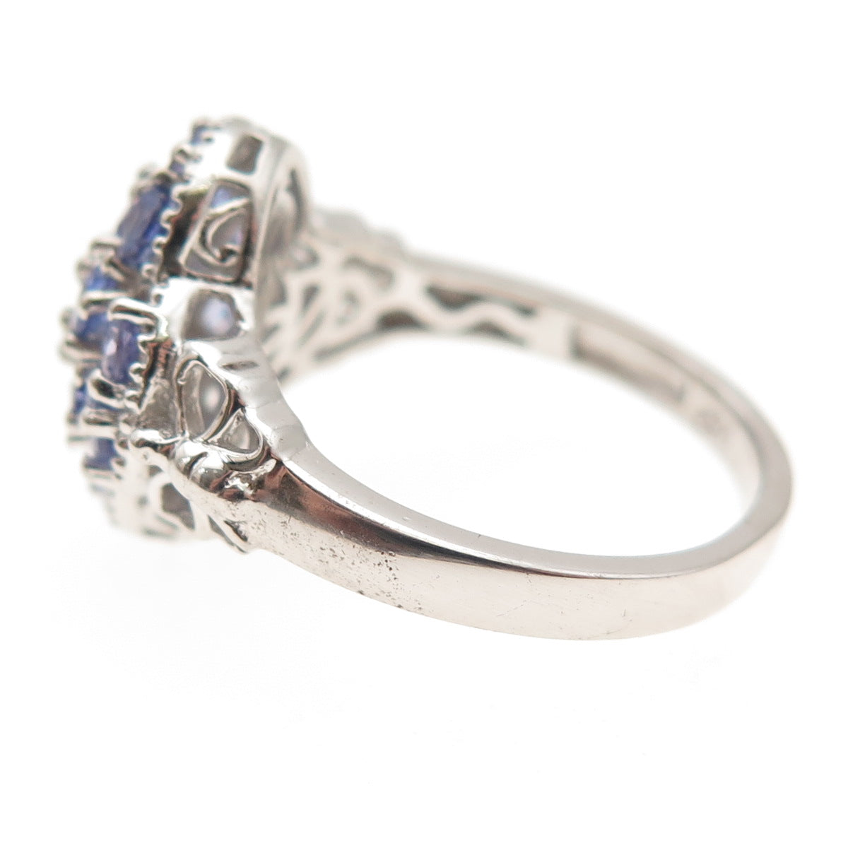 Chuck Clemency 925 Sterling Silver Real Tanzanite Butterfly Ring Size 8