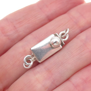 925 Sterling Silver Vintage Mexico Bracelet / Necklace Box Lock Clasp